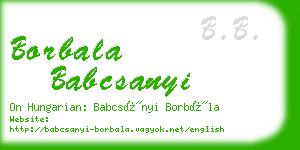 borbala babcsanyi business card